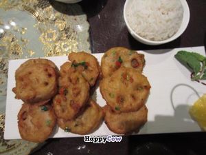 Vegetarian Lifestyle ~ lotus root, breaded and deep fried at Zǎozǐ Shù - Vegetarian Life Style - HuaiHai in Shanghai