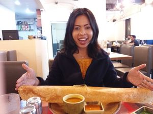 Paper masala dosa at Branto Pure Indian Vegetarian Club in Kowloon