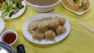 fried spring rolls at Po Lin Monastery 寶蓮禪寺齋堂 in Outlying Islands
