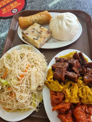 Light snacks (Any 3 for HKD 30), Bee Hoon HKD 35, Light dish platter HKD 45 at Po Lin Monastery 寶蓮禪寺齋堂 in Outlying Islands