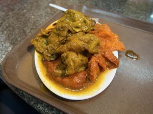 Three kind of mock meat . at Po Lin Monastery 寶蓮禪寺齋堂 in Outlying Islands