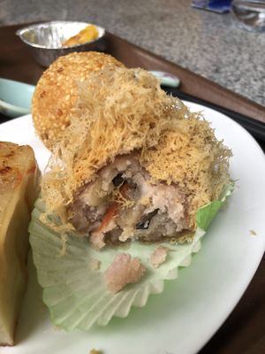 taro ball  at Po Lin Monastery 寶蓮禪寺齋堂 in Outlying Islands