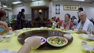 vegetarian plates at Po Lin Monastery 寶蓮禪寺齋堂 in Outlying Islands