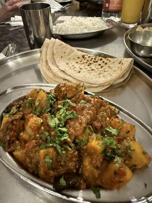 Aloo Bhindi   at MVT Restaurant in Vrindavan