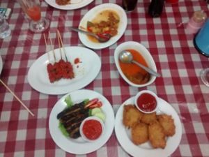 dishes at Happy Buddha in Kuta