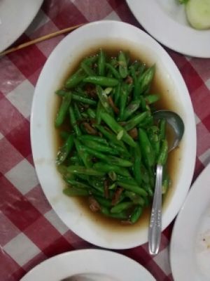 green beans with mushroom  at Happy Buddha in Kuta