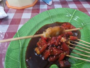 Skewers at Happy Buddha in Kuta