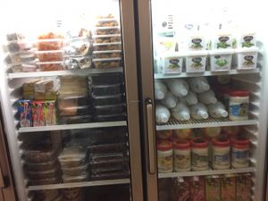 tofu, veggie meats, and more for sale at Iranian Artist's Forum - Khaneh Honarmandan Iran in Tehran