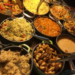 Hot buffets at Village Green - Jaffa in Jerusalem