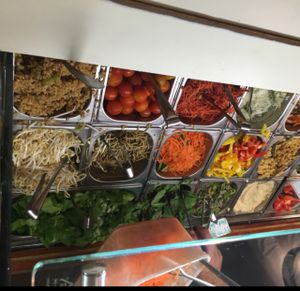 Cold Salad Bar at Village Green - Jaffa in Jerusalem