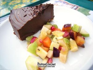 THE vegan chocolate cake at Village Green - Jaffa in Jerusalem