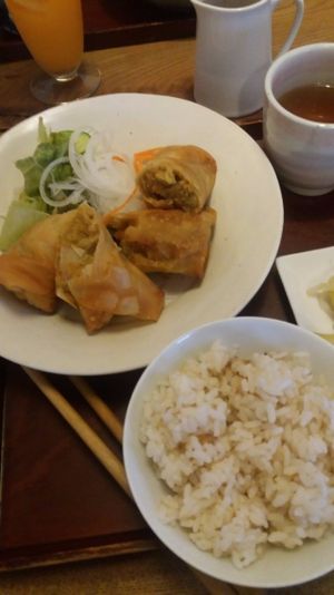 Curry bites which were delicious  at Biotei in Kyoto