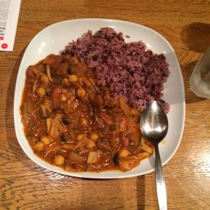 bean and mushroom curry  at Green Earth in Osaka