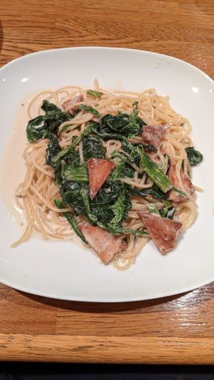豆乳クリームパスタ at Green Earth in Osaka