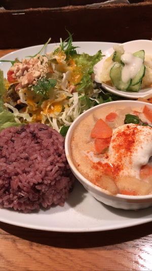 Vegan lunch set  at Green Earth in Osaka
