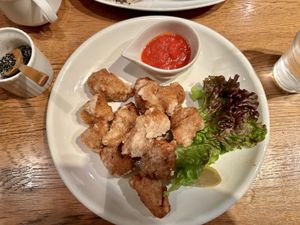 Deep fried soy meat  at Green Earth in Osaka