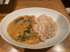 Mushroom and spinach curryy  at Green Earth in Osaka