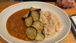 Eggplant curry  at Green Earth in Osaka