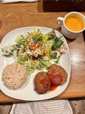 Lunch plate set  at Green Earth in Osaka