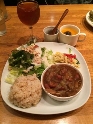 Everything from here is delicious. The curry also nice  at Green Earth in Osaka