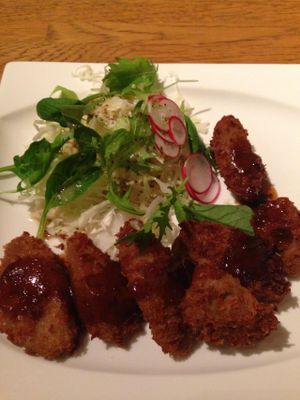Friday dinner menu - Soy meat cutlet at Green Earth in Osaka