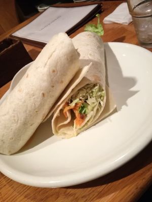 Vegan ham wrap at Green Earth in Osaka