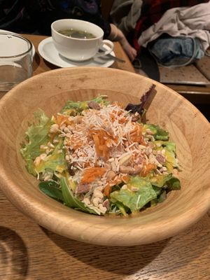 Tropical coconut carrot salad at Green Earth in Osaka