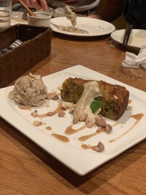 The best cake you’ll ever have. Pumpkin with banana ice cream at Green Earth in Osaka