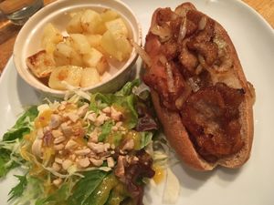 Hotdog at Green Earth in Osaka