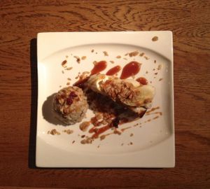 Cake w/ ice cream at Green Earth in Osaka