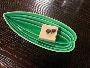 Chilled sesame tofu  at Fucha Bon in Tokyo