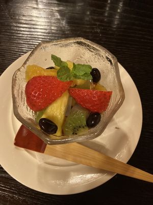 Seasonal fruits last course  at Fucha Bon in Tokyo