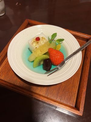 This fruit was perfect  at Fucha Bon in Tokyo