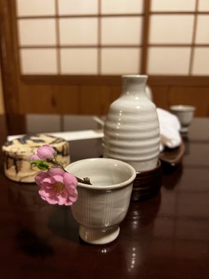 Sakura sake at Fucha Bon in Tokyo