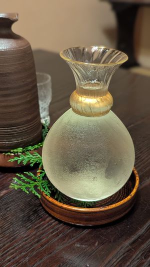 Beautiful sake at Fucha Bon in Tokyo