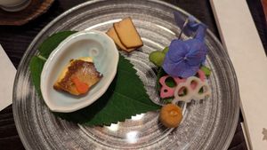 Appetizers at Fucha Bon in Tokyo