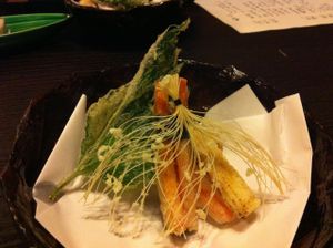 Tempura course at Fucha Bon in Tokyo