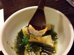 water vegetables at Fucha Bon in Tokyo