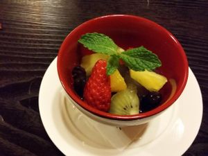 dessert at Fucha Bon in Tokyo