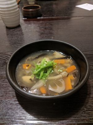 Thick soup at Fucha Bon in Tokyo