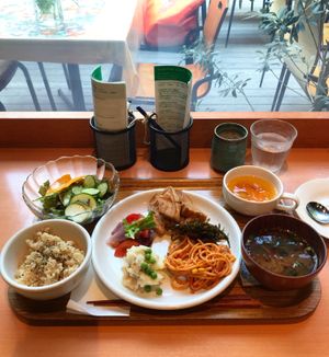 Vegan main of the day: お麩の南蛮 at Crayon House in Tokyo