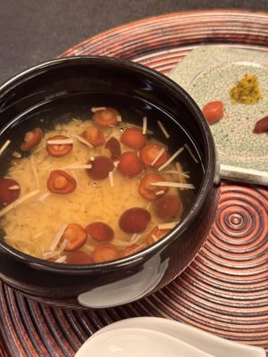 Mushroom soup  at Daigo in Tokyo