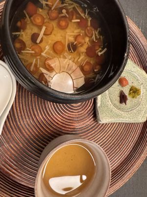 A very interesting soup  at Daigo in Tokyo