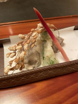 Tempura vegetables  at Daigo in Tokyo