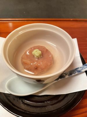 Wasabi paste with sauce  at Daigo in Tokyo