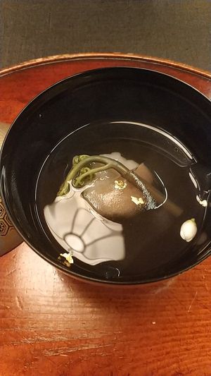 Golden soup at Daigo in Tokyo