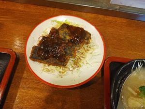 Vegan fish at Korinbo in Tokyo