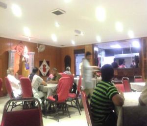 SPACIOUS SEMI OPEN AIR DINING HALL at Annalakshmi Temple of Fine Arts in Penang