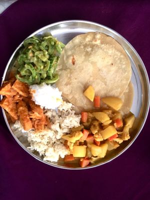 Set meal at Annalakshmi Temple of Fine Arts in Penang