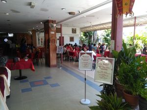Spacious dining area at Annalakshmi Temple of Fine Arts in Penang